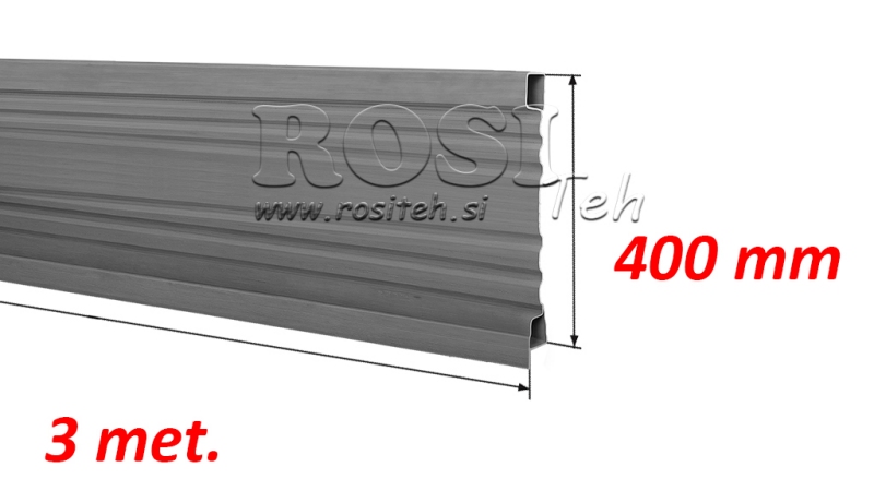 SIDOPANEL FÖR TIPPCAR 3 MET. - HÖJD 400 MM