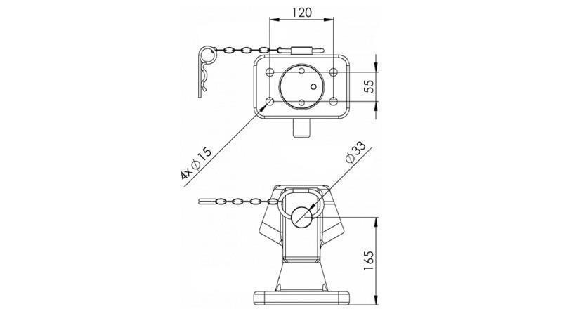 POŁĄCZENIE MONTAŻOWE PÓŁOKRĄGŁE IGM-GA276-C