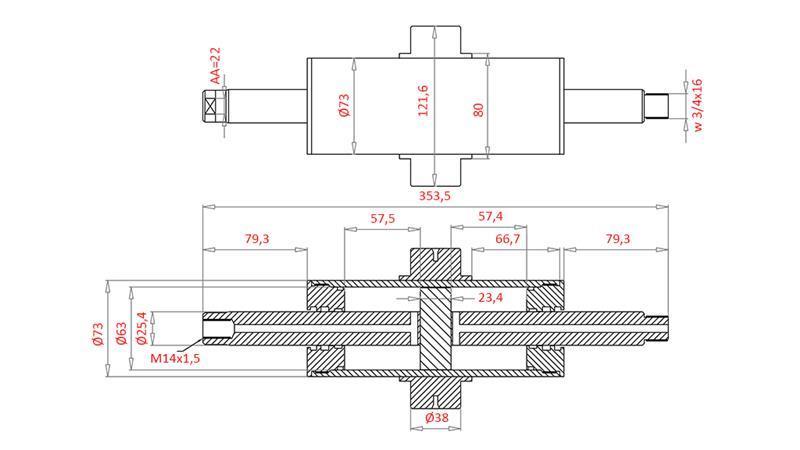 OBUDOWA CYLINDRA KIEROWNICZEGO HYDRAULICZNEGO 188842A1