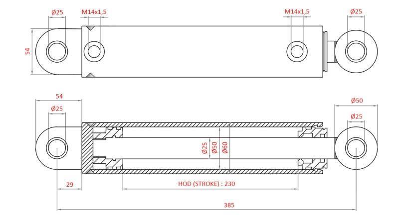 HYDRAULINEN OHJAUSSYLINTERI FIAT-NEW HOLLAND OEM-5198883