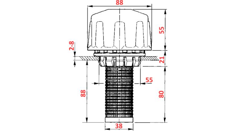FILTR NAPEŁNIAJĄCY HYDRAULIKĘ PVC DUŻY