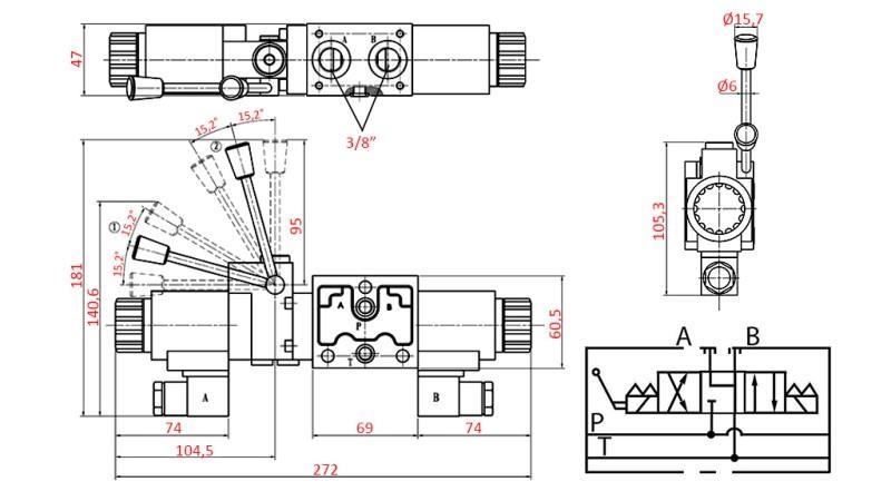 ZAWÓR HYDRAULICZNY RĘCZNY I ELEKTROMAGNETYCZNY YEAT-ZESPÓŁ 12V N6