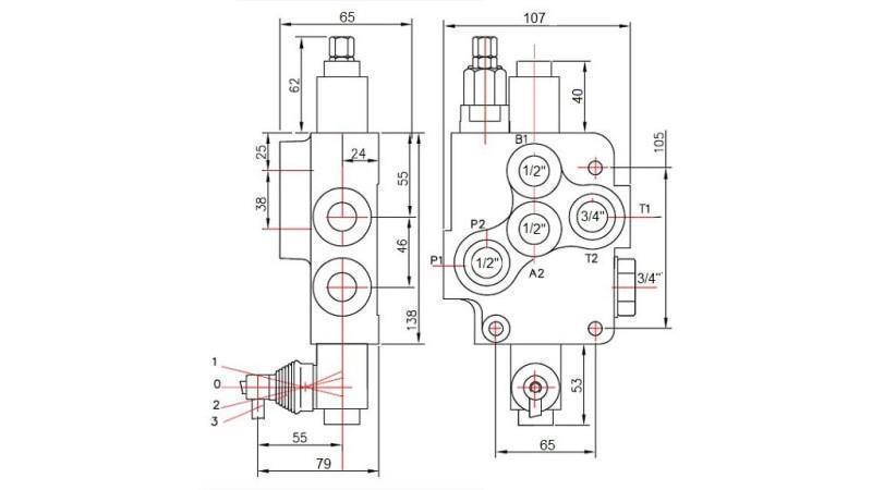 ZAWÓR HYDRAULICZNY 1xP80   HYDROMOTOR D1