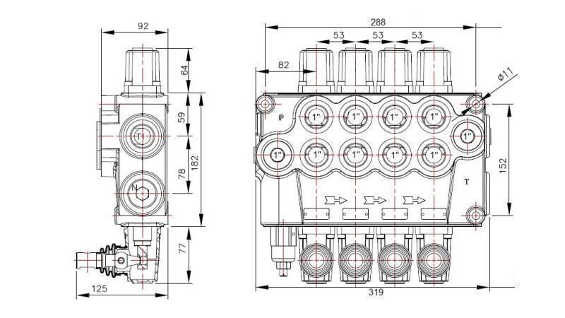 HYDRAULINEN VENTTIILI 4xP120