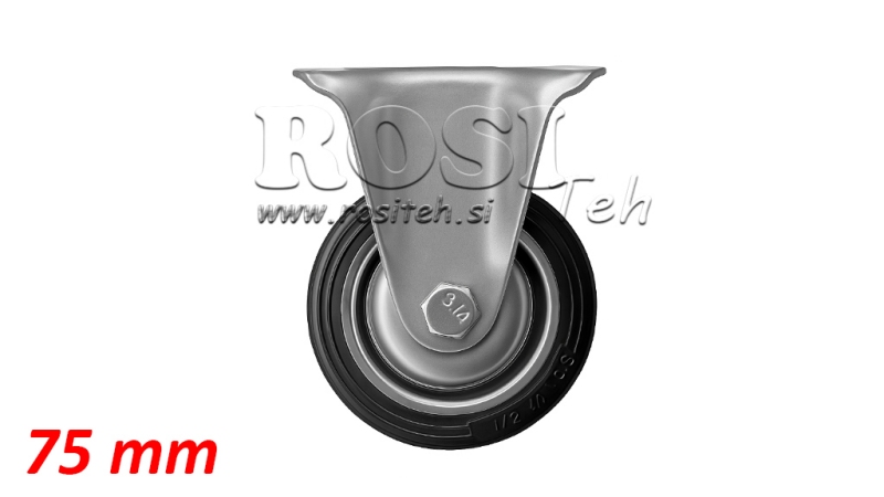 ROUE 75 mm AVEC BASE FIXE