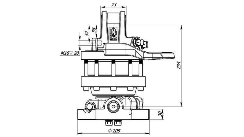 HYDRAULICZNY ROTATOR 5500/3250 KG Z FLANGĄ