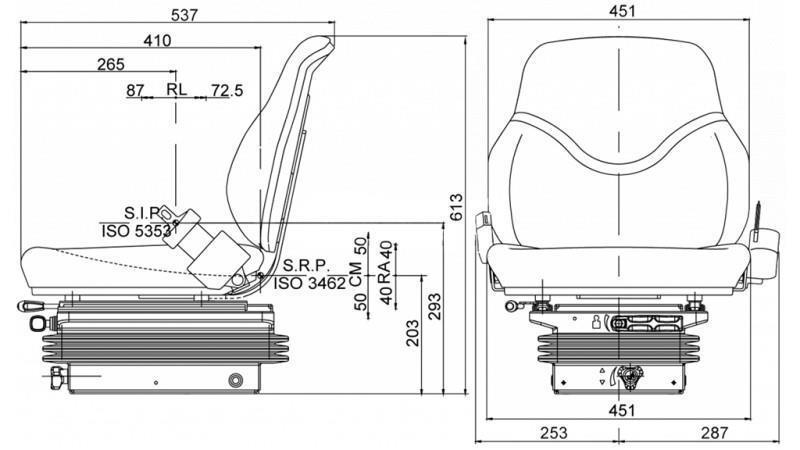 FOTEL Z MECHANICZNĄ AMORTYZACJĄ SC79 WYKONANY Z TKANINY