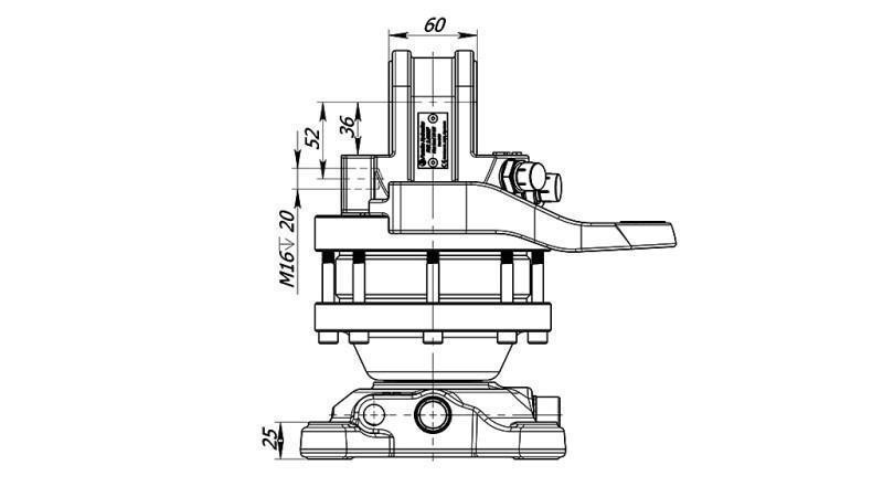 HYDRAULICZNY ROTATOR 3000/1500 KG Z FLANGĄ