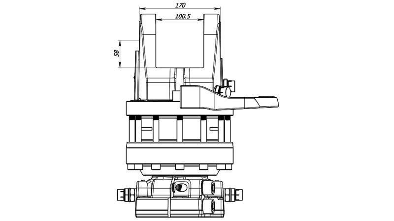HYDRAULICZNY ROTATOR 12000/6000 KG Z FLANSZĄ