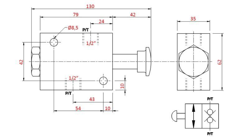 HYDRAULICZNY ZAWÓR AWARYJNY RĘCZNY