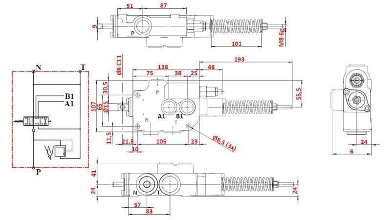 ZAWÓR HYDRAULICZNY 1xP80 A7 ZS1/G VRŠIČKAR