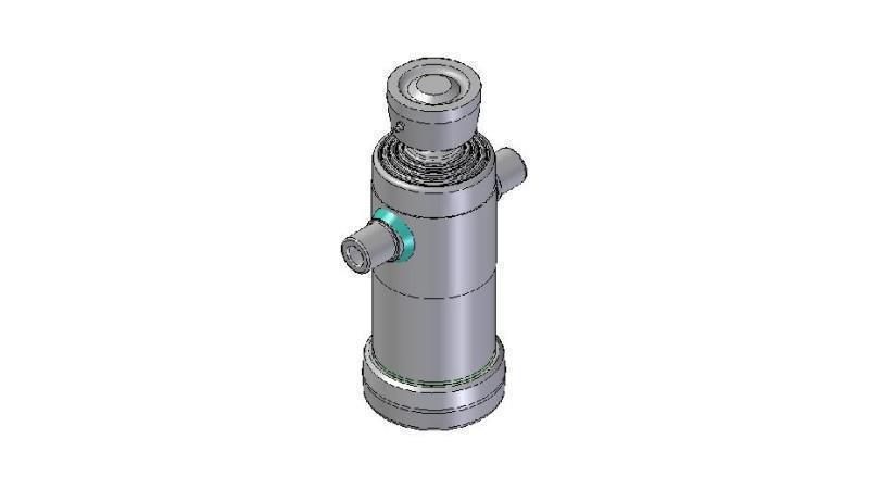 3042S - CYLINDER TELESCOPICZNY STANDARDOWY/KULKA 4 ETAPY SKOK 830 ŚREDNICA 124