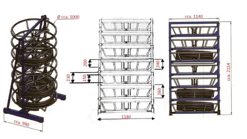 SOPORTE PARA DESENROLLAR MANGUERAS HIDRÁULICAS