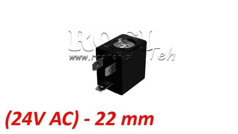 (22) BOBINA ELÉCTRICA 24V CA 5VA PARA VÁLVULA NEUMÁTICA 1/4-3/8-1/2