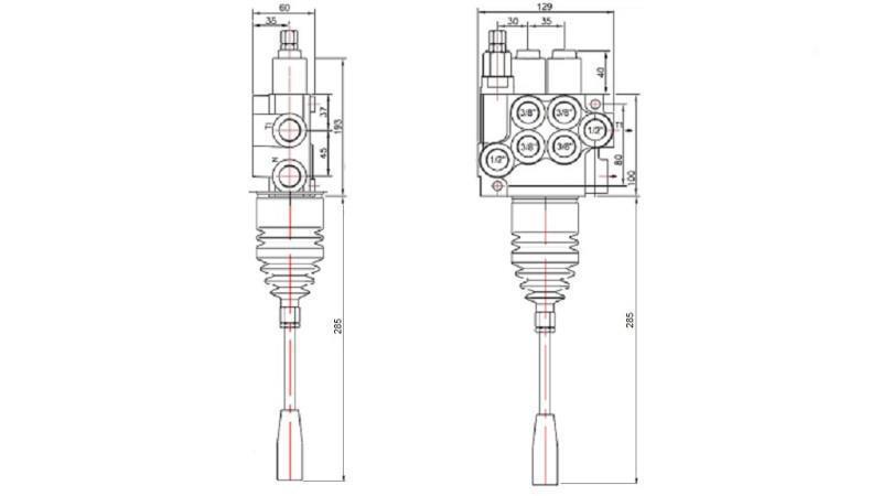 HYD. VENTTIILI 2xP40 JOYSTICK