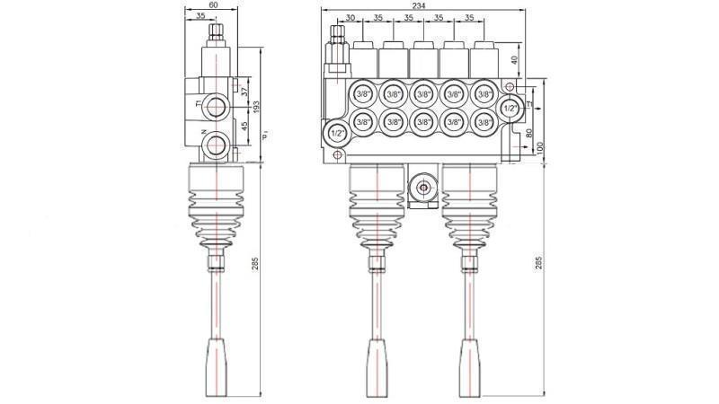 ZAWÓR HID. 5xP40   2x JOYSTICK
