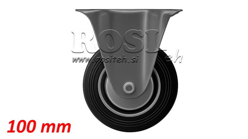 ROUE 100mm AVEC BASE FIXE