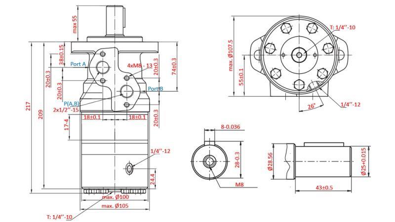 HYDROMOTOR B/MR 100 - MED BROMS