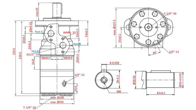 HYDROMOTOR B/MR 200 - MED BROMS