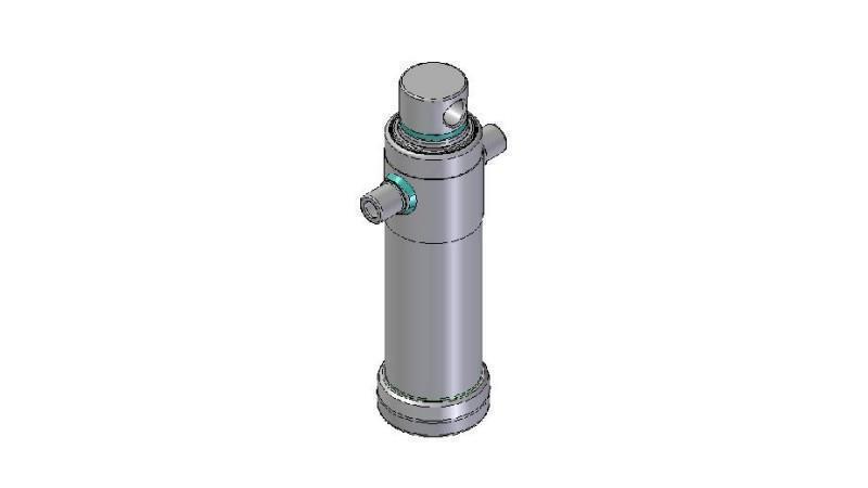 4023F - CYLINDER TELESCOPICZNY STANDARDOWY/OTWÓR 2 ETAPY SKOK 695 ŚREDNICA 124