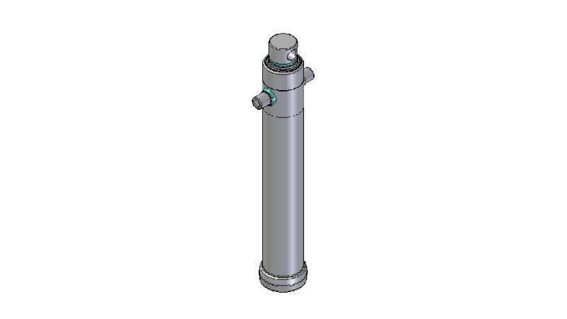 4029F -TELESCOPISK CYLINDER STANDARD/HÅL 2 STEG RESA 1395 DIAMETER 124