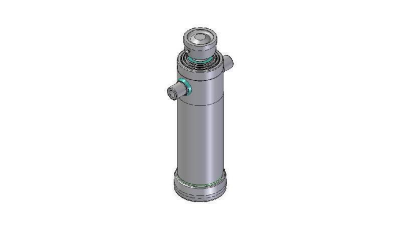 4036S -CYLINDER TELESCOPICZNY STANDARDOWY/KULOWY 3 ETAPY SKOK 1273 ŚREDNICA 152