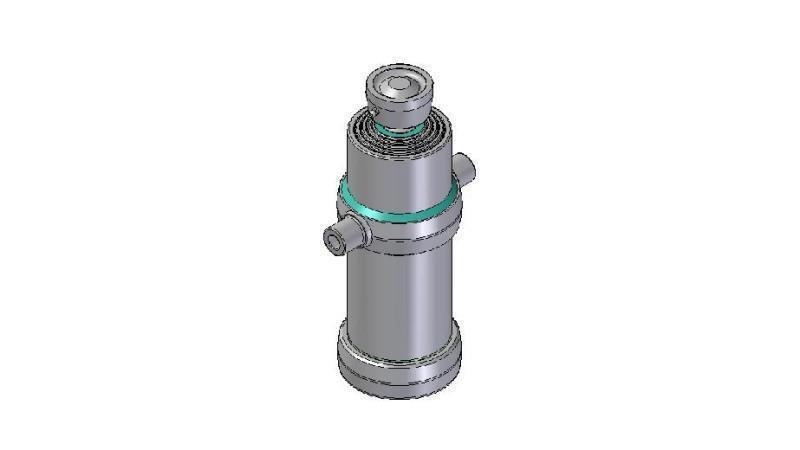 4045S -CYLINDER TELESCOPICZNY STANDARD/BALL 4 ETAPY SKOK 1490 ŚREDNICA 170