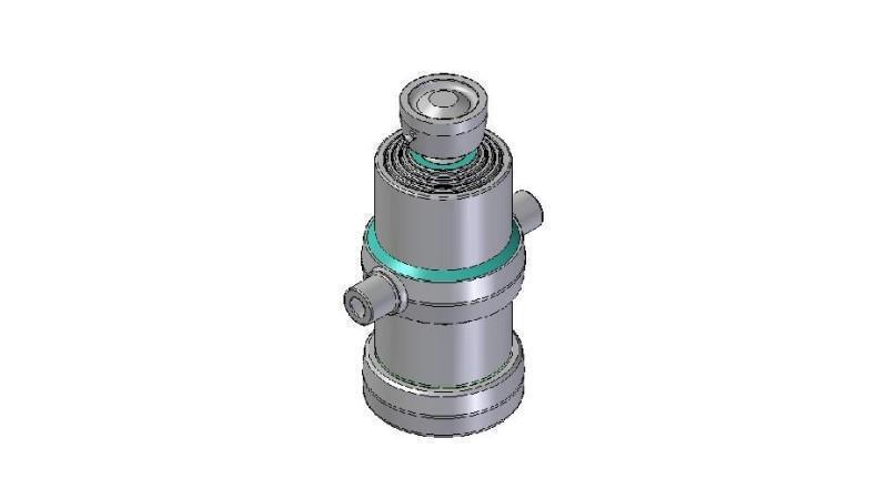 4070S -CYLINDER TELESCOPICZNY STANDARDOWY/KULOWY 4 ETAPY SKOK 1030 ŚREDNICA 170