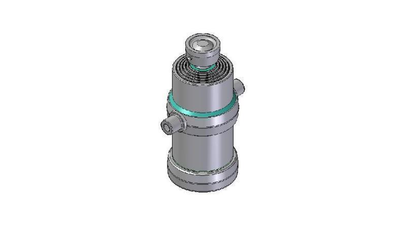 5006S -CYLINDER TELESCOPICZNY STANDARDOWY/KULOWY 5 ETAPÓW SKOK 1500 ŚREDNICA 190