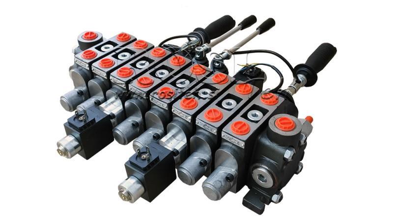 HYDRAULINEN VENTTIILI HIAB 8xPC70 2x JOYSTICK - SÄHKÖOHJAUS 12V
