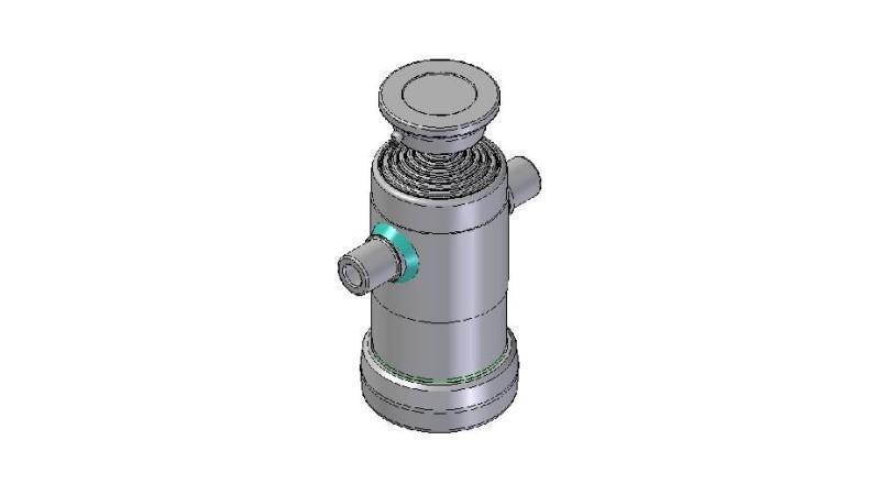 6003S - TELESCOPIC CYLINDER STANDARD/BALL 6 STAGES STROKE 1005 DIAMETER 124