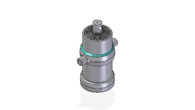 7019F -CYLINDER TELESKOPOWY STANDARD/OTWÓR 7 ETAPÓW SKOKU 2045 ŚREDNICA 190