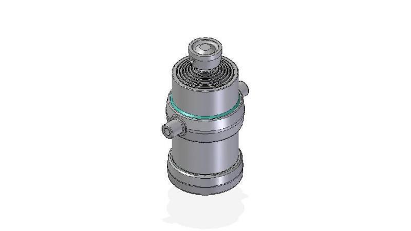 7052S -CYLINDER TELESCOPICZNY STANDARDOWY/KULOWY 7 ETAPÓW SKOK 2085 ŚREDNICA 215