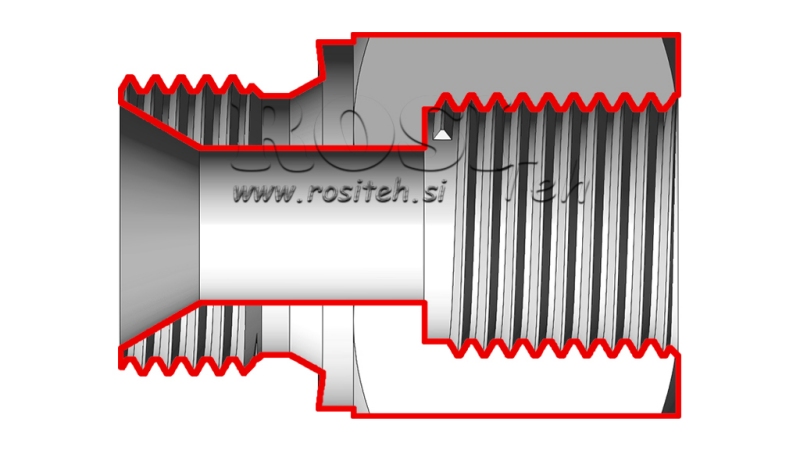 HIDRAVLIČNI ADAPTER MOŠKI-ŽENSKI 1/2-22x1,5