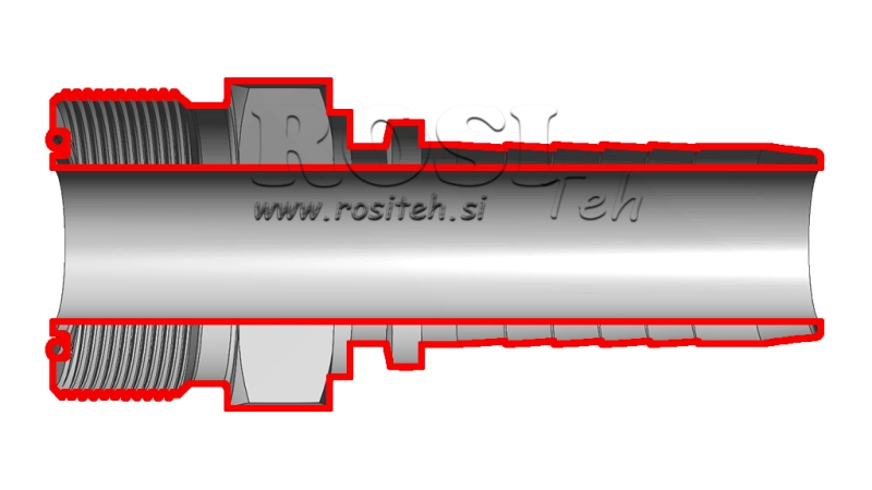 POŁĄCZENIE HYDRAULICZNE AGORFS MĘSKIE DN32-1 11/16-12