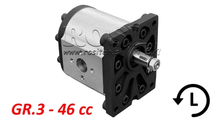 HYDRAULISK PUMP GR.3 46 CC VÄNSTER - FLANGE