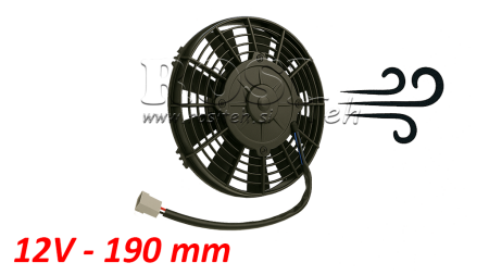 VENTILATEUR AXIAL 190MM PULSANT 12V
