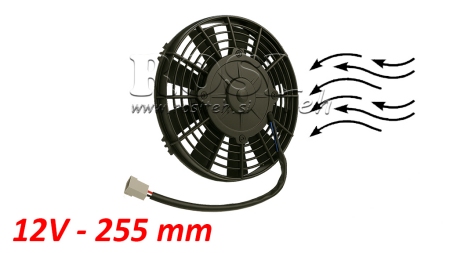 VENTILATEUR AXIAL 255MM PUSH 12V