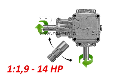 PRZEKŁADNIA KĄTOWA PTO 1:1.9 (14HP-10KW)