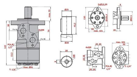 SILNIK HYDRAULICZNY MP 100