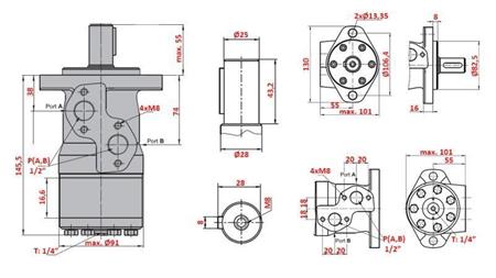 SILNIK HYDRAULICZNY MP 125