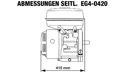 silnik benzynowy EG4-420cc-9.6kW-13.1HP-3,600 RPM-E-KW25x88.5-elektryczny rozruch
