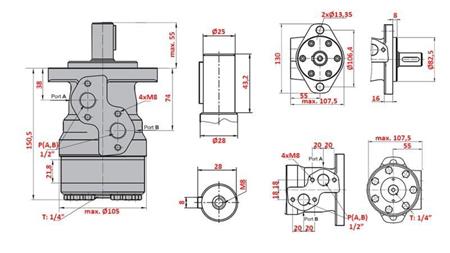 HYDRAULINEN MOOTTORI MR 125