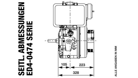 silnik diesla 474cc-8.0kW-3,600 RPM-E-KW25x88-elektryczny start