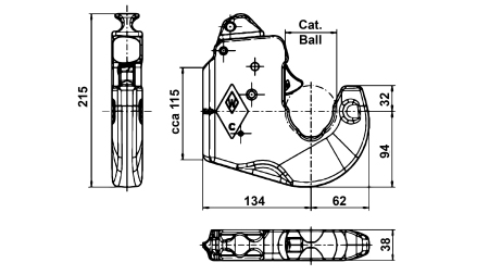 HAK DO ŁĄCZNIKA GÓRNEGO HYDRAULICZNEGO - AUTOMATIC KAT.3 WALTERSCHEID
