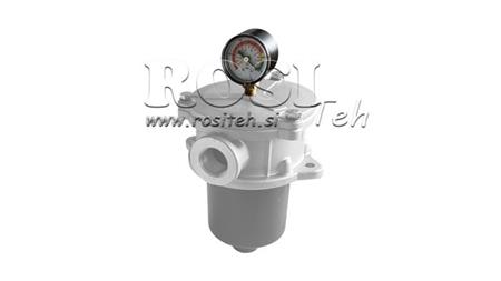 MEDIDOR DE VACÍO PARA FILTRO HIDRÁULICO -1 - 0 BAR - 1/8