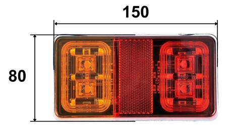 LUZ TRASERA LED 3 FUNCIONES 12V-24V COMBINADA
