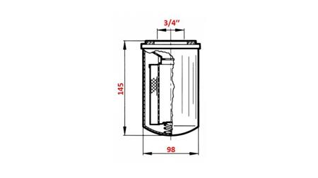 INSERTAR PARA FILTRO DE SUCCIÓN 3/4 - 90u CORTO