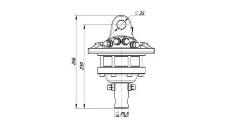 OBROTOWY HYDRAULICZNY 1000/500 KG Z OSIĄ