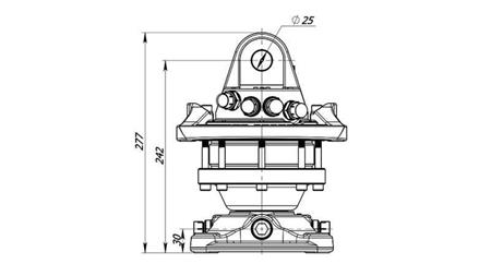 HYDRAULICZNY ROTATOR 3000/1500 KG Z FLANGĄ